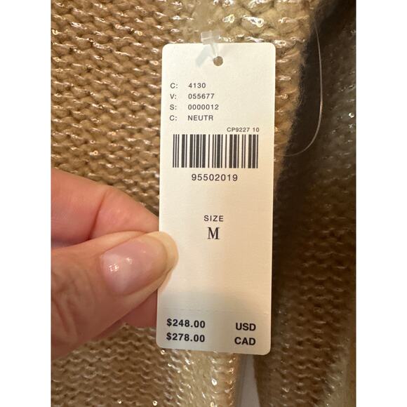 Anthropologie Maeve Layered Sparkle Wool Blend Sweater Mini Dress Size Medium - Picture 6 of 11